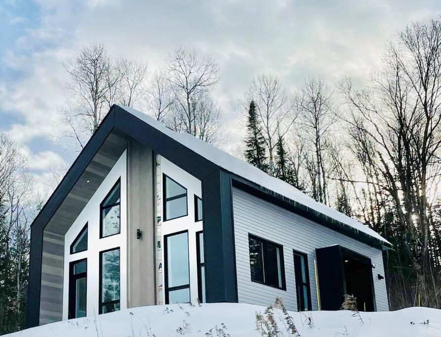 Le Jarret Noir! Chalet Neuf En Nature Spa/Vue Lac Villa Pohenegamook Exterior photo